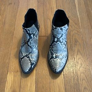 Universal Thread snakeskin ankle boots